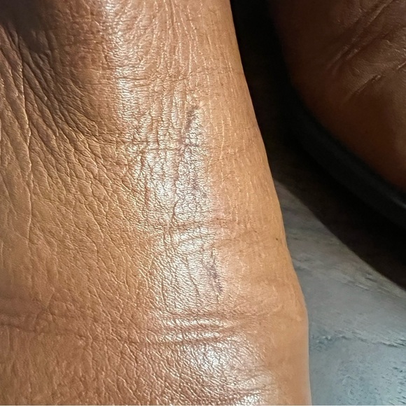 SAM EDELMAN  Penny Whiskey Brown Leather Zip Riding Boots Womens Size 9M - Picture 15 of 15